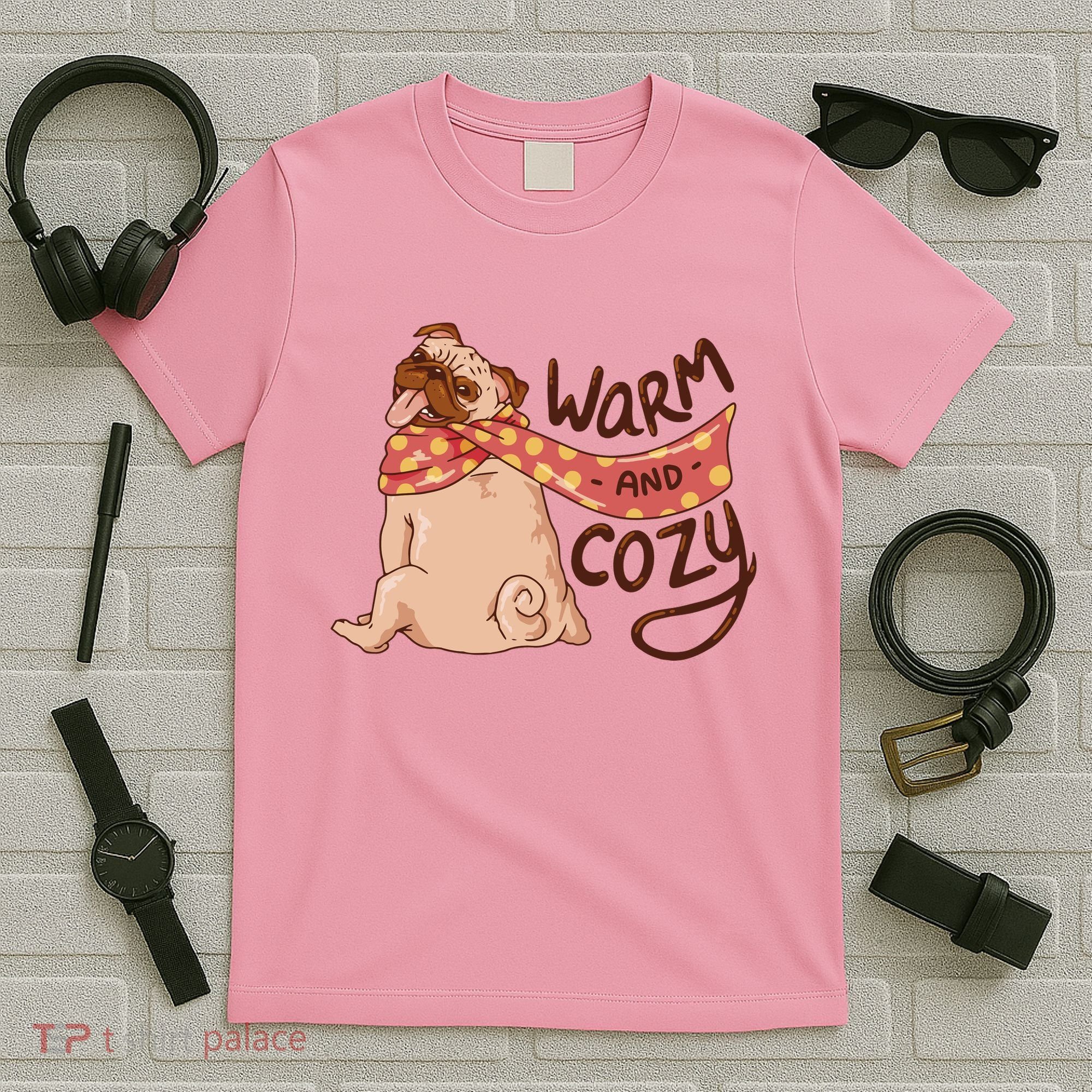 Warm And Cozy Pug T-Shirt