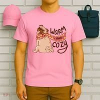 Warm And Cozy Pug T-Shirt thumb 6