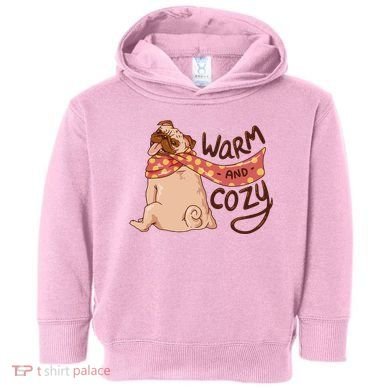 Warm And Cozy Pug Toddler Hoodie