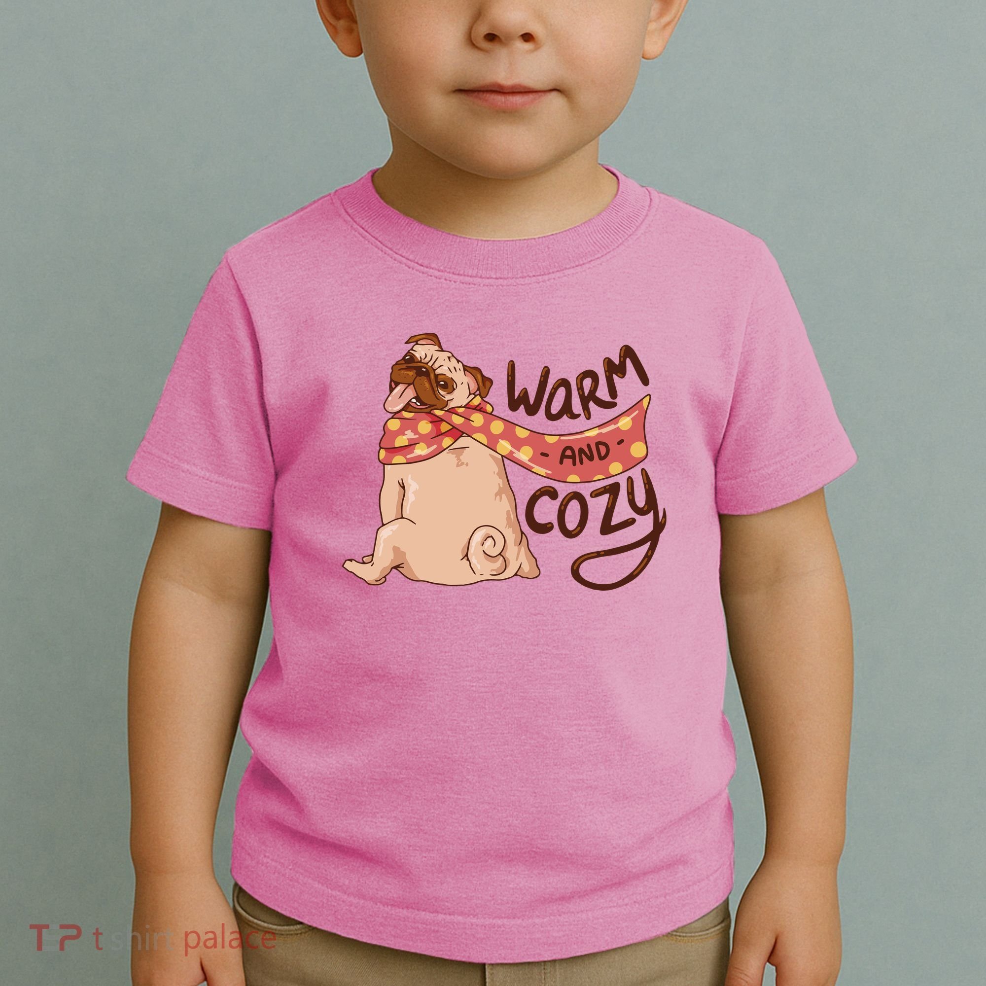 Warm And Cozy Pug Toddler T-Shirt