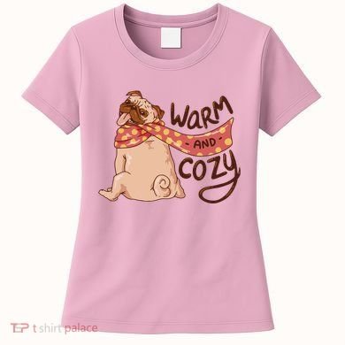 Warm And Cozy Pug Women's T-Shirt