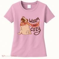 Warm And Cozy Pug Women's T-Shirt thumb 0