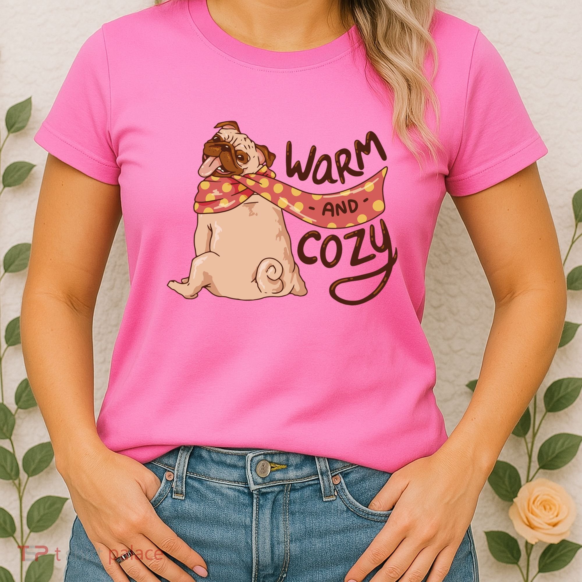 Warm And Cozy Pug Women's T-Shirt