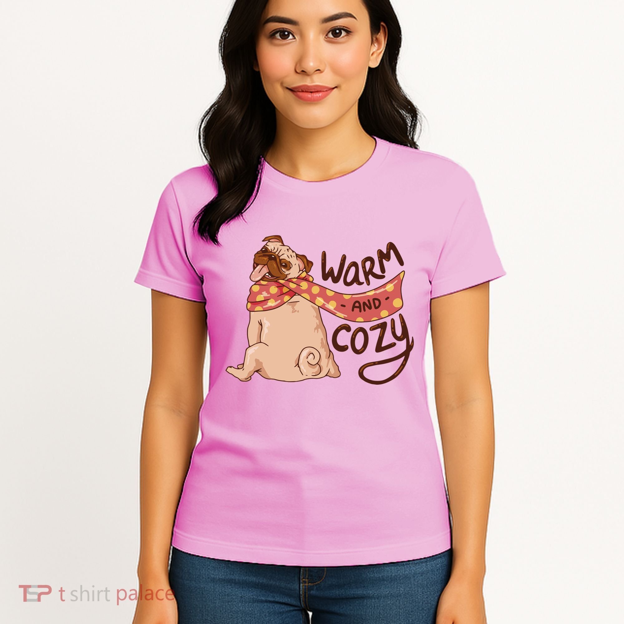 Warm And Cozy Pug Women's T-Shirt