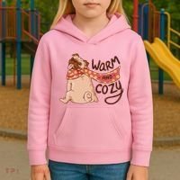 Warm And Cozy Pug Kids Hoodie thumb 3