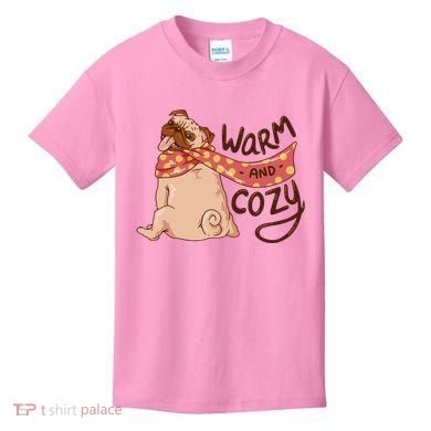 Warm And Cozy Pug Kids T-Shirt