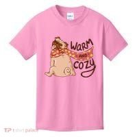 Warm And Cozy Pug Kids T-Shirt thumb 0