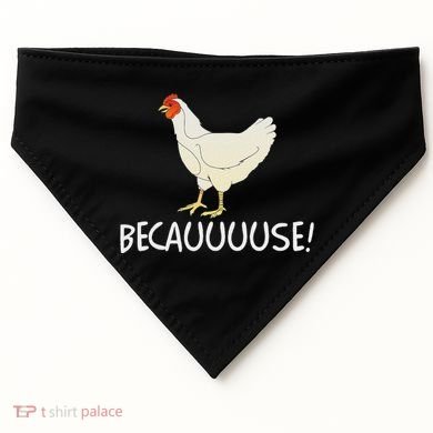 Why Are Chickens So Funny Because Funny Trending Meme USA-Made Doggie Bandana