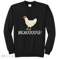 Why Are Chickens So Funny Because Funny Trending Meme Sweatshirt thumb 0