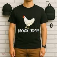 Why Are Chickens So Funny Because Funny Trending Meme T-Shirt thumb 6