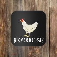 Why Are Chickens So Funny Because Funny Trending Meme Coaster thumb 0