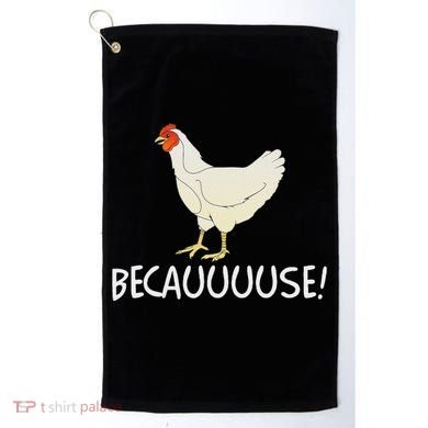 Why Are Chickens So Funny Because Funny Trending Meme Golf Towel