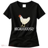 Why Are Chickens So Funny Because Funny Trending Meme Women's T-Shirt thumb 0