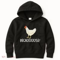 Why Are Chickens So Funny Because Funny Trending Meme Kids Hoodie thumb 0