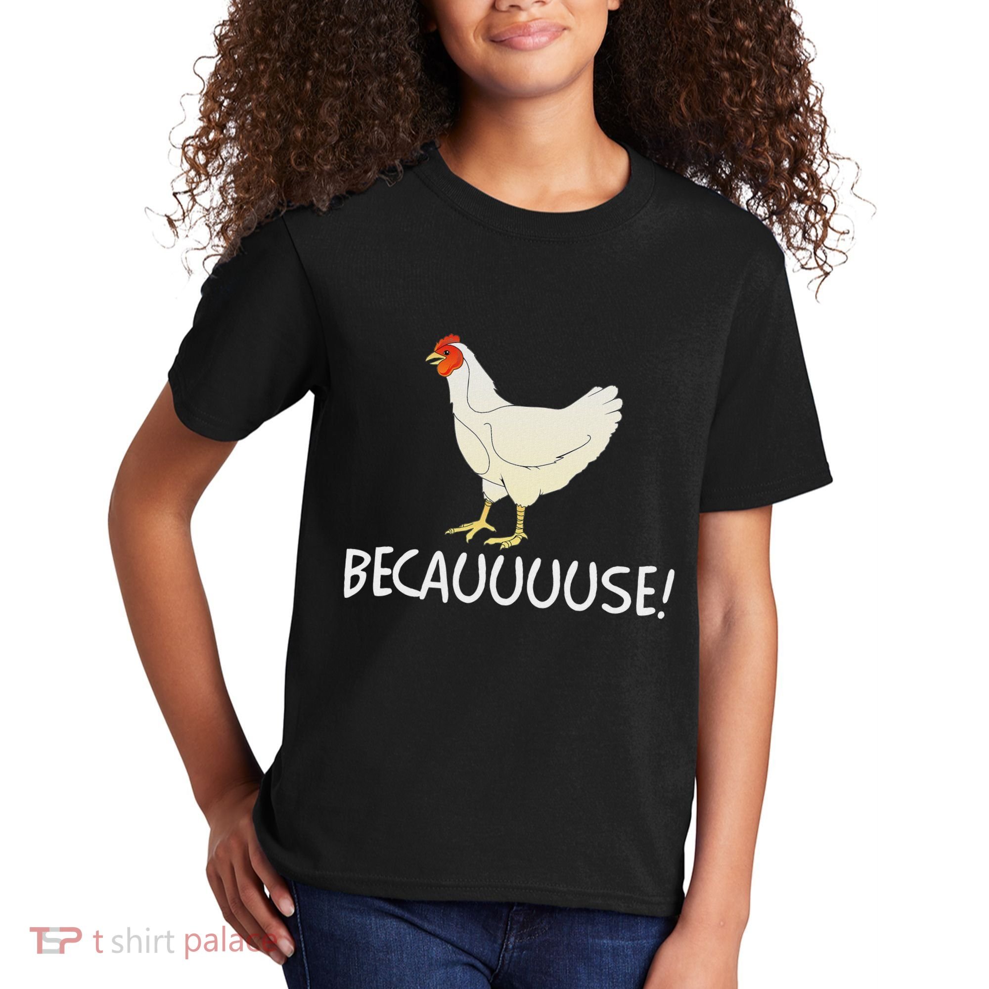 Why Are Chickens So Funny Because Funny Trending Meme Kids T-Shirt