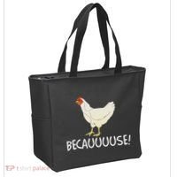 Why Are Chickens So Funny Because Funny Trending Meme Tote Bag thumb 2