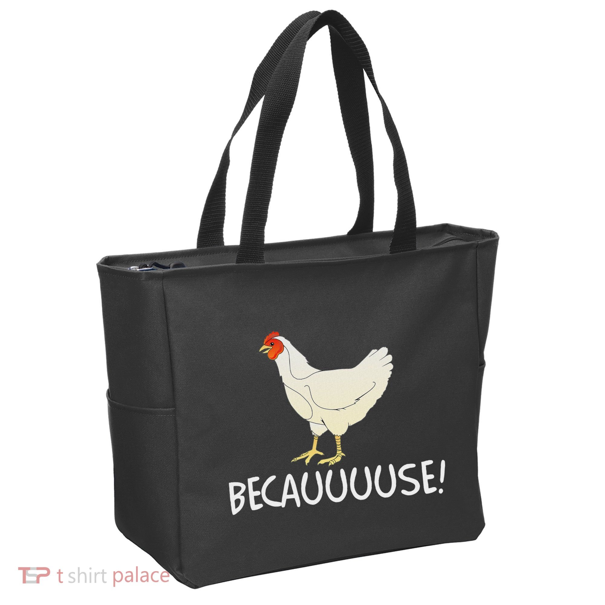Why Are Chickens So Funny Because Funny Trending Meme Tote Bag