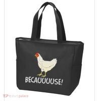 Why Are Chickens So Funny Because Funny Trending Meme Tote Bag thumb 3