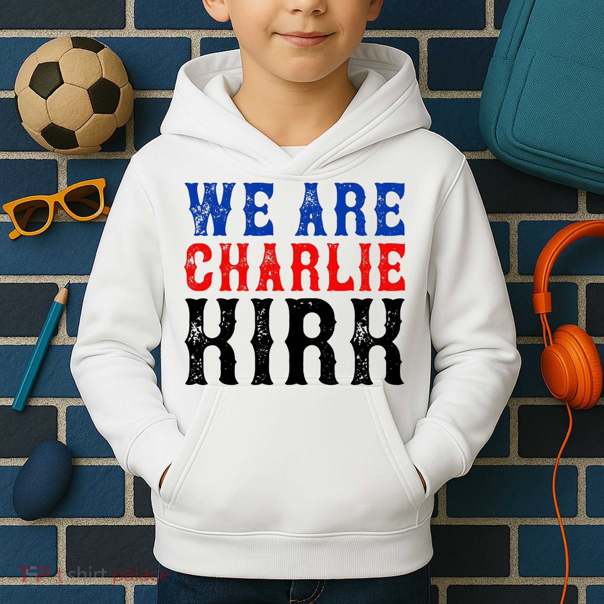We Are Charlie Kirk Kids Hoodie