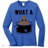 What A Crock Cute Gift Funny Poop In A Crock Pot Meaningful Gift Women's Long Sleeve Shirt thumb 0