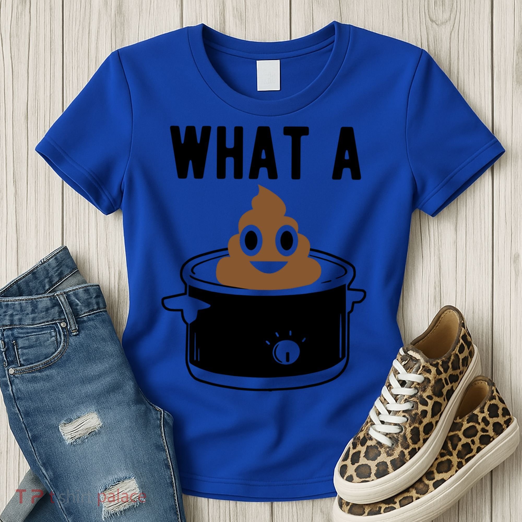 What A Crock Cute Gift Funny Poop In A Crock Pot Meaningful Gift Women's T-Shirt