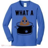 What A Crock Cute Gift Funny Poop In A Crock Pot Meaningful Gift Kids Long Sleeve Shirt thumb 0