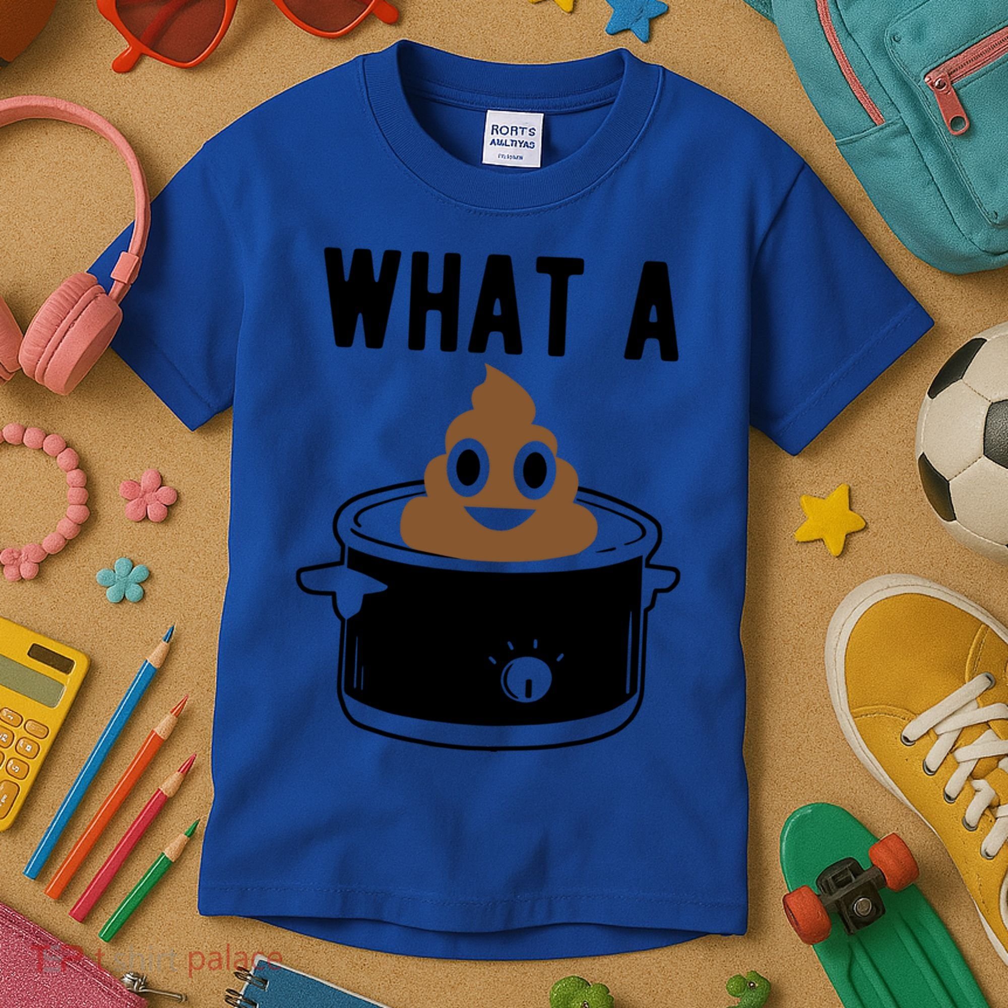 What A Crock Cute Gift Funny Poop In A Crock Pot Meaningful Gift Kids T-Shirt