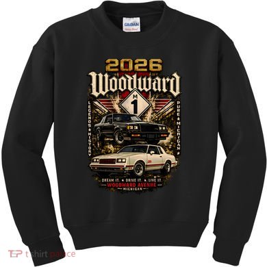 Woodward Avenue Classic Car Lovers Tribute 2026 Kids Sweatshirt