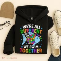 Were All Different But In This Class We Swim Together Hoodie thumb 4