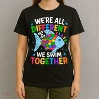 Were All Different But In This Class We Swim Together T-Shirt thumb 4