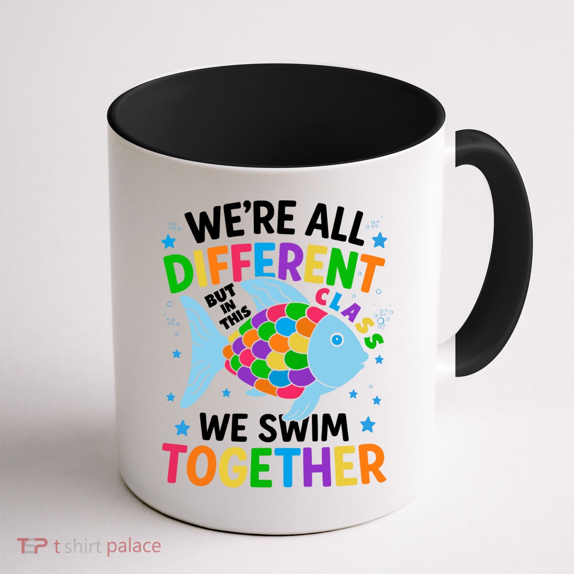 Were All Different But In This Class We Swim Together Coffee Mug