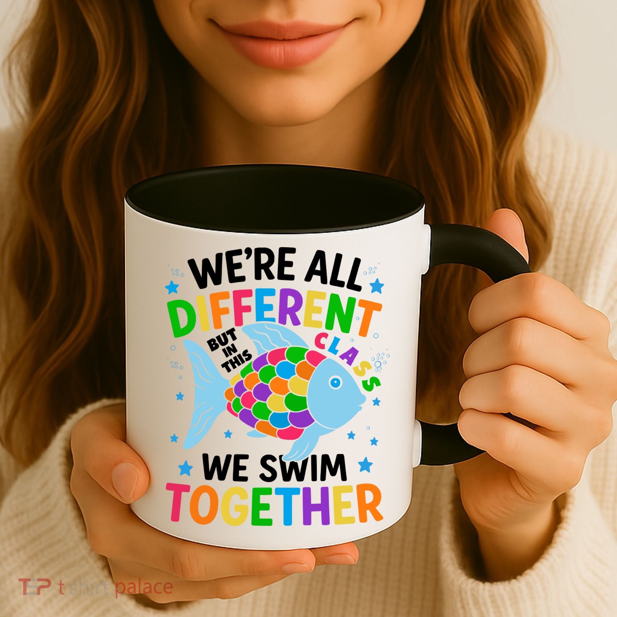 Were All Different But In This Class We Swim Together Coffee Mug