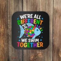 Were All Different But In This Class We Swim Together Coaster thumb 0