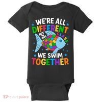 Were All Different But In This Class We Swim Together Baby Bodysuit thumb 0