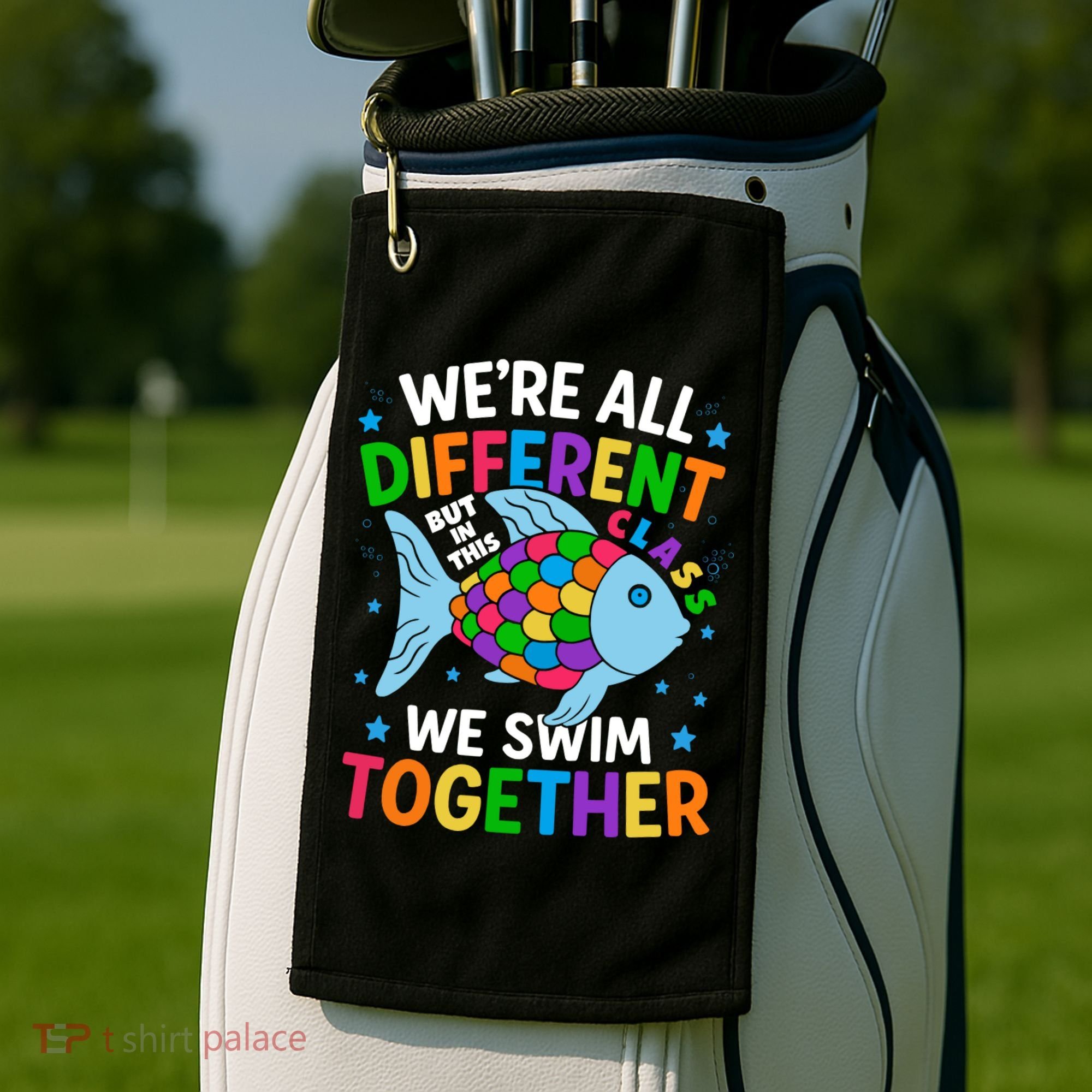 Were All Different But In This Class We Swim Together Golf Towel