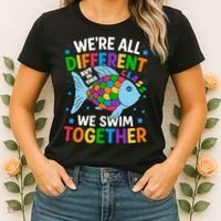 Were All Different But In This Class We Swim Together Women's T-Shirt thumb 2