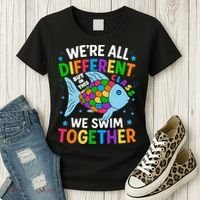 Were All Different But In This Class We Swim Together Women's T-Shirt thumb 3