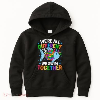 Were All Different But In This Class We Swim Together Kids Hoodie