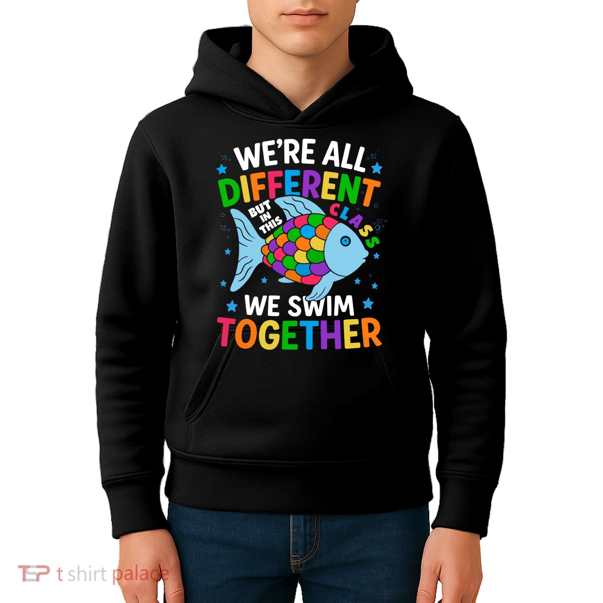 Were All Different But In This Class We Swim Together Kids Hoodie