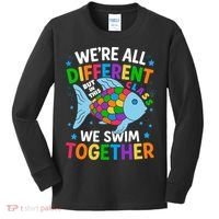Were All Different But In This Class We Swim Together Kids Long Sleeve Shirt thumb 0
