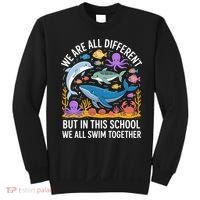 We Are Different But In This School We Swim Togther Sweatshirt thumb 0