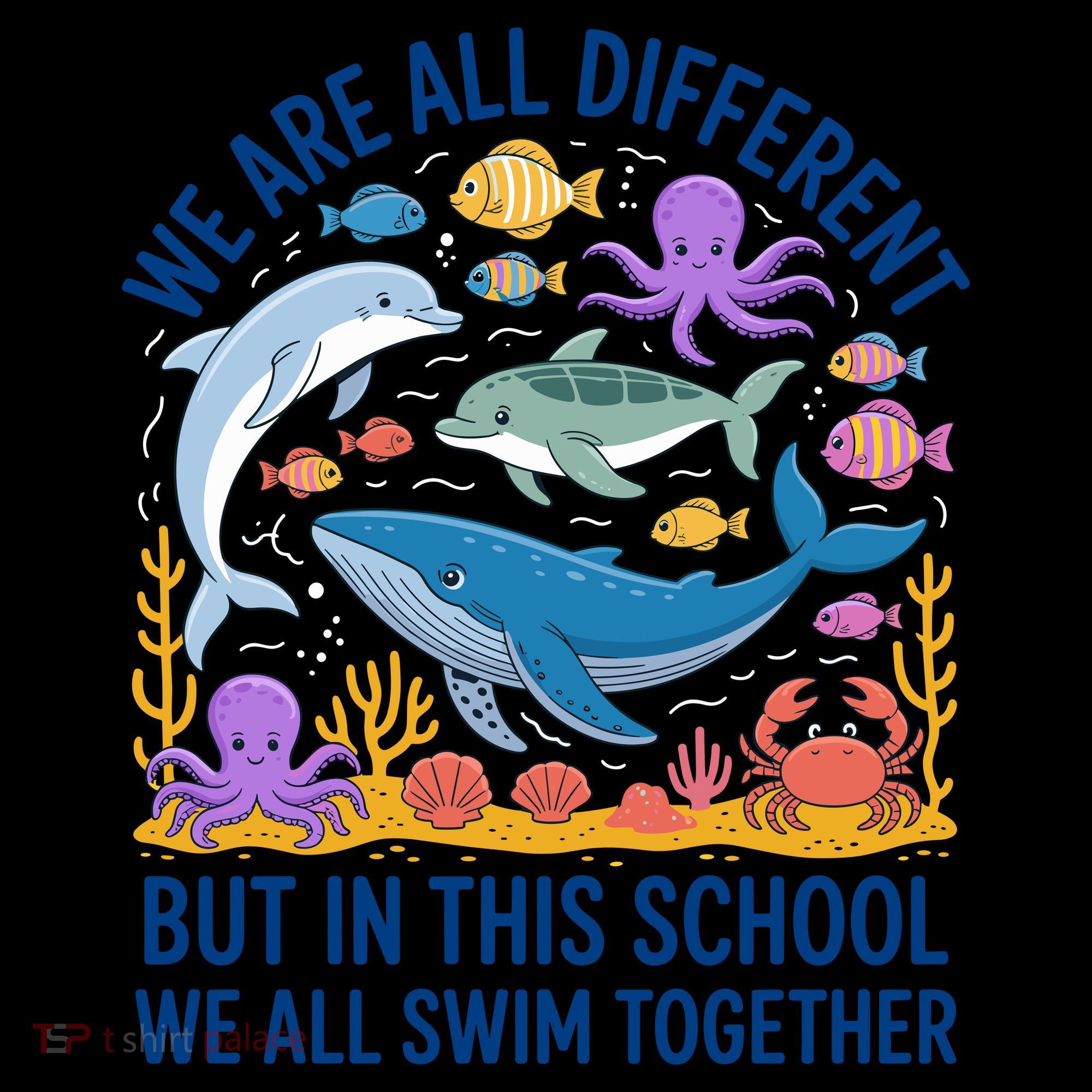We Are Different But In This School We Swim Togther Coffee Mug