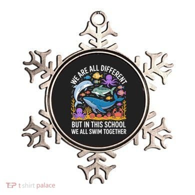 We Are Different But In This School We Swim Togther Ornament