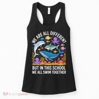 We Are Different But In This School We Swim Togther Women's Tank Top thumb 0