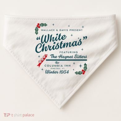 Wallace And Davis Present White Christmas Featuring Christmas USA-Made Doggie Bandana