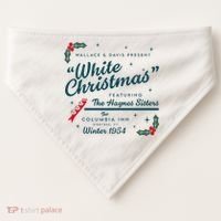 Wallace And Davis Present White Christmas Featuring Christmas USA-Made Doggie Bandana thumb 0