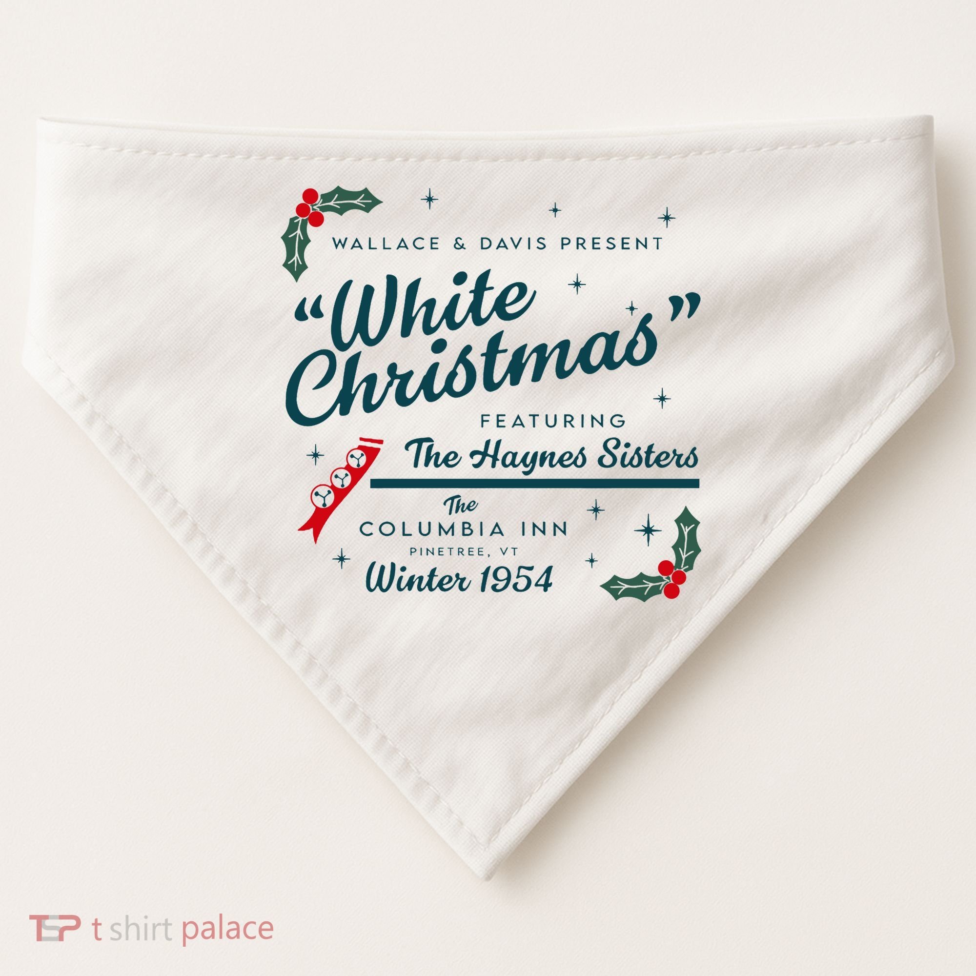 Wallace And Davis Present White Christmas Featuring Christmas USA-Made Doggie Bandana