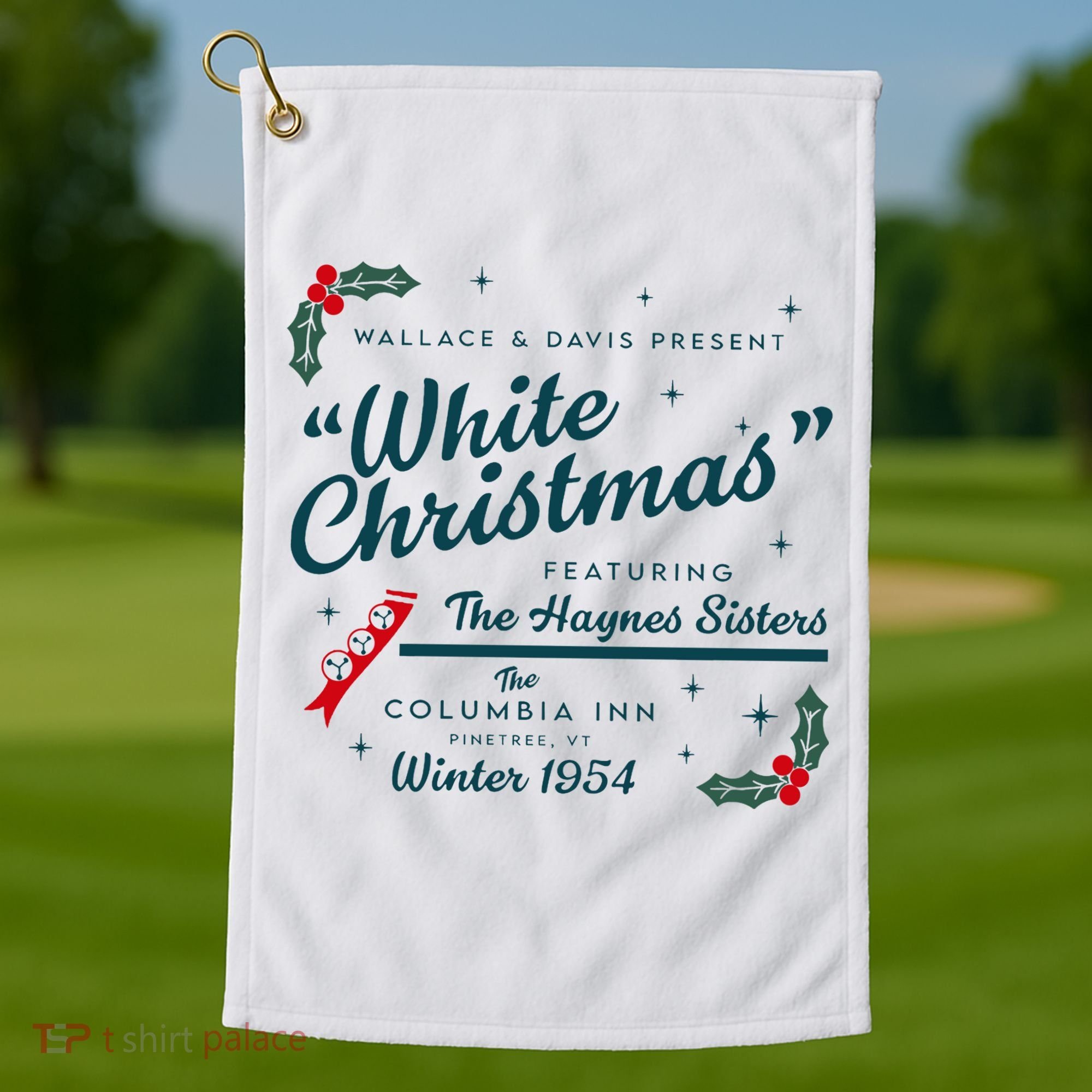 Wallace And Davis Present White Christmas Featuring Christmas Golf Towel