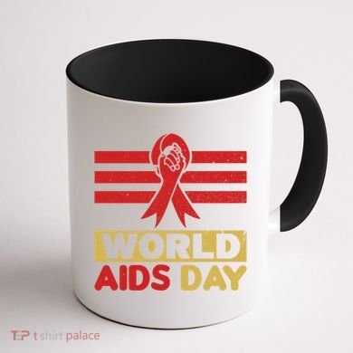 World Aids Day Support Awareness Fight Together Gift Coffee Mug back