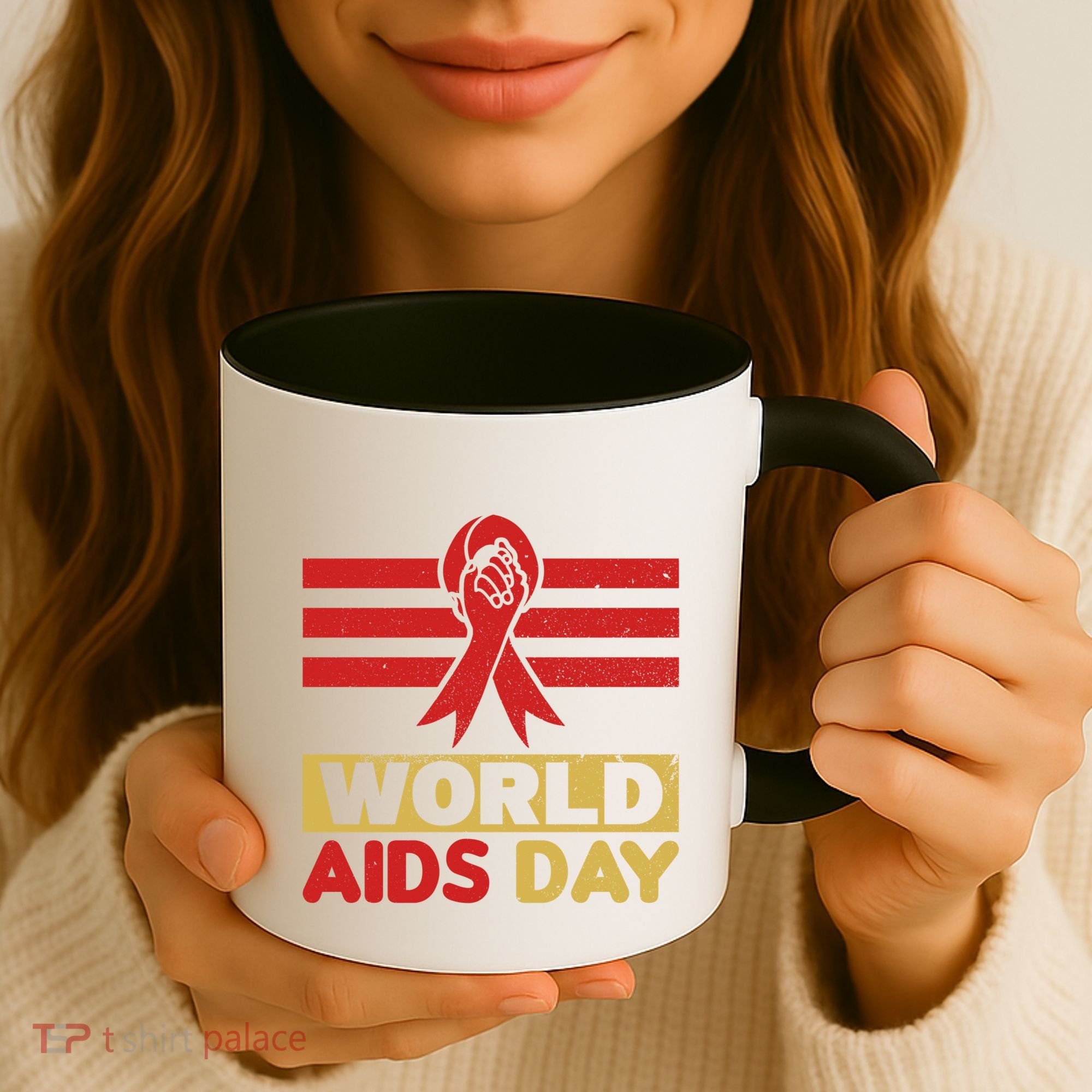 World Aids Day Support Awareness Fight Together Gift Coffee Mug